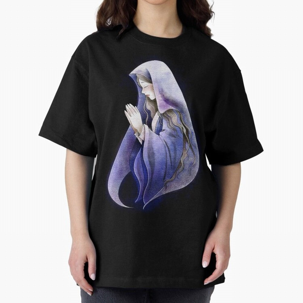 Holy Mary, Mother of God Oversized T-Shirt Bring Trophy Dreams to FIFA World Cup 2026 Group Stage for Fans of Haaland and England, Bringing Stadium Chants, National Pride, Trophy Dreams and Unforgettable Football Memories; Perfect for People Who