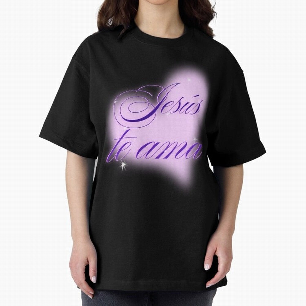 Spanish, Jesus Loves You, Jes¨²s te ama, John 3:16 Oversized T-Shirt Celebrate the Stars of FIFA World Cup 2026 with Cristiano Ronaldo, Haaland and CR7, Portugal Energy, Sports Nostalgia, International Competition, Famous Players and Unforgettable