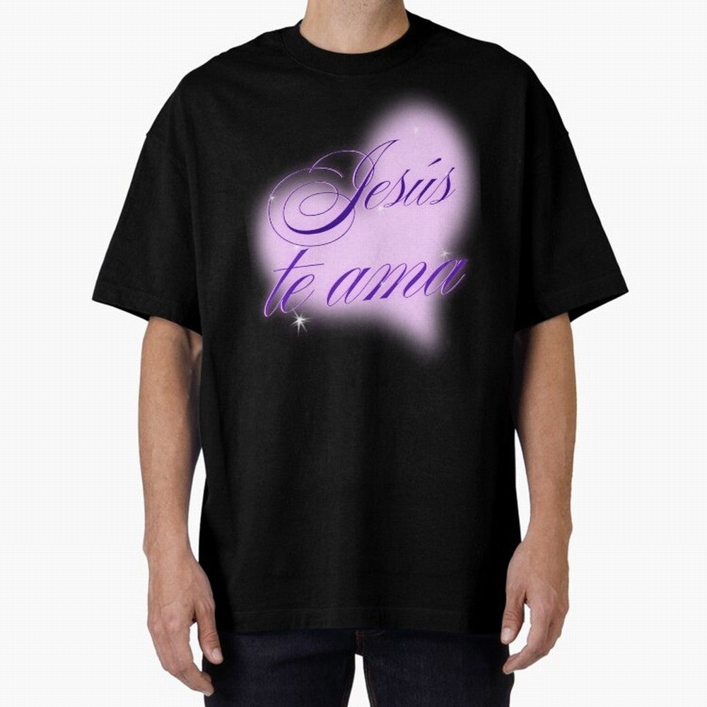Spanish, Jesus Loves You, Jes¨²s te ama, John 3:16 Oversized T-Shirt Celebrate the Stars of FIFA World Cup 2026 with Cristiano Ronaldo, Haaland and CR7, Portugal Energy, Sports Nostalgia, International Competition, Famous Players and Unforgettable