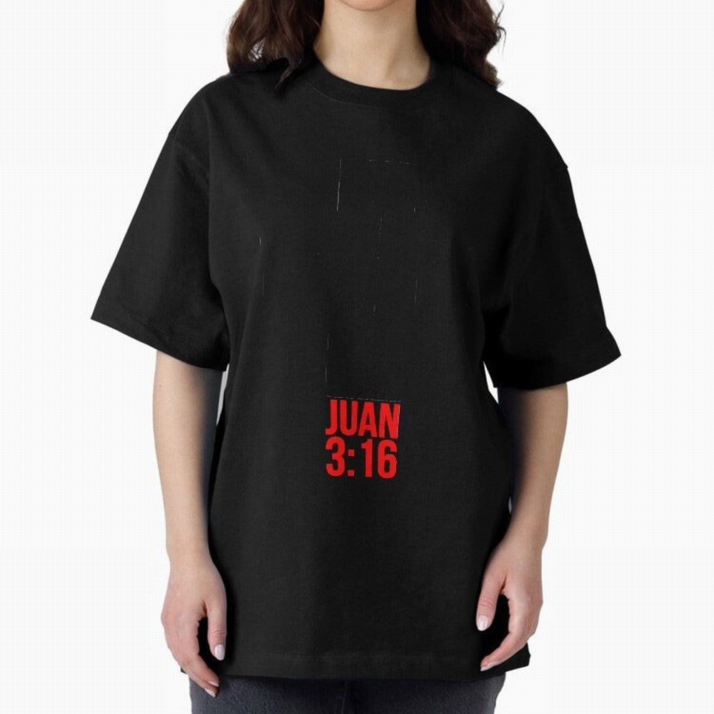 Porque de tal manera amo Dios al mundo - Mensajes Biblicos para Cristianos - Spanish Biblical Quotes for Christians Oversized T-Shirt Turn Every Weekend Toward Match Day Hype around FIFA World Cup 2026 USA Canada Mexico, CR7 and Messi, England,