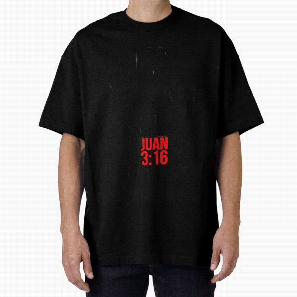 Porque de tal manera amo Dios al mundo - Mensajes Biblicos para Cristianos - Spanish Biblical Quotes for Christians Oversized T-Shirt Turn Every Weekend Toward Match Day Hype around FIFA World Cup 2026 USA Canada Mexico, CR7 and Messi, England,