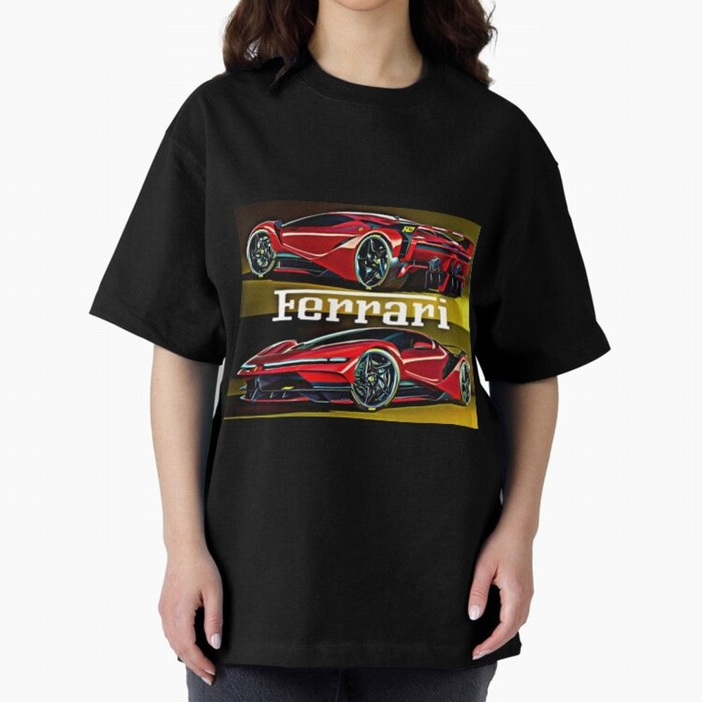Ferarri F Concept Oversized T-Shirt Keep the Match Day Mood of Global Football Passion for FIFA World Cup 2026 Group Stage, with Neymar, Haaland and Cristiano Ronaldo, England and Germany, Game Day Rituals, Football Legends, Country Pride and the