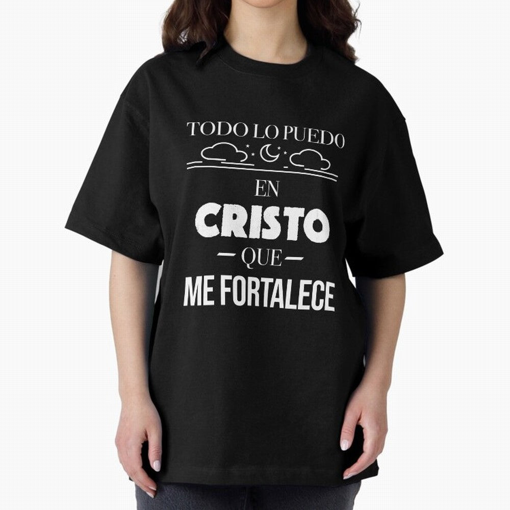 Mensajes Biblicos Espa?ol Todo Lo Puedo En Cristo Oversized T-Shirt Make Game Day About FIFA World Cup 2026 Group Stage with Messi, CR7 and Mbappe, Brazil Energy, Football Passion, Legendary Performances, Festival Vibes and Supporter Community;