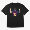 Lionel Messi Iconic Goal Celebration #o44 Oversized T-Shirt Follow the Road to the FIFA World Cup 2026 USA Canada Mexico Journey through Haaland and Mbappe Highlights, England and Germany Pride, Tournament Hype, Historic Matchups, Family Viewing