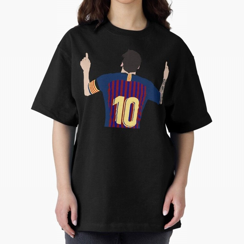 Lionel Messi Iconic Goal Celebration #o44 Oversized T-Shirt Follow the Road to the FIFA World Cup 2026 USA Canada Mexico Journey through Haaland and Mbappe Highlights, England and Germany Pride, Tournament Hype, Historic Matchups, Family Viewing
