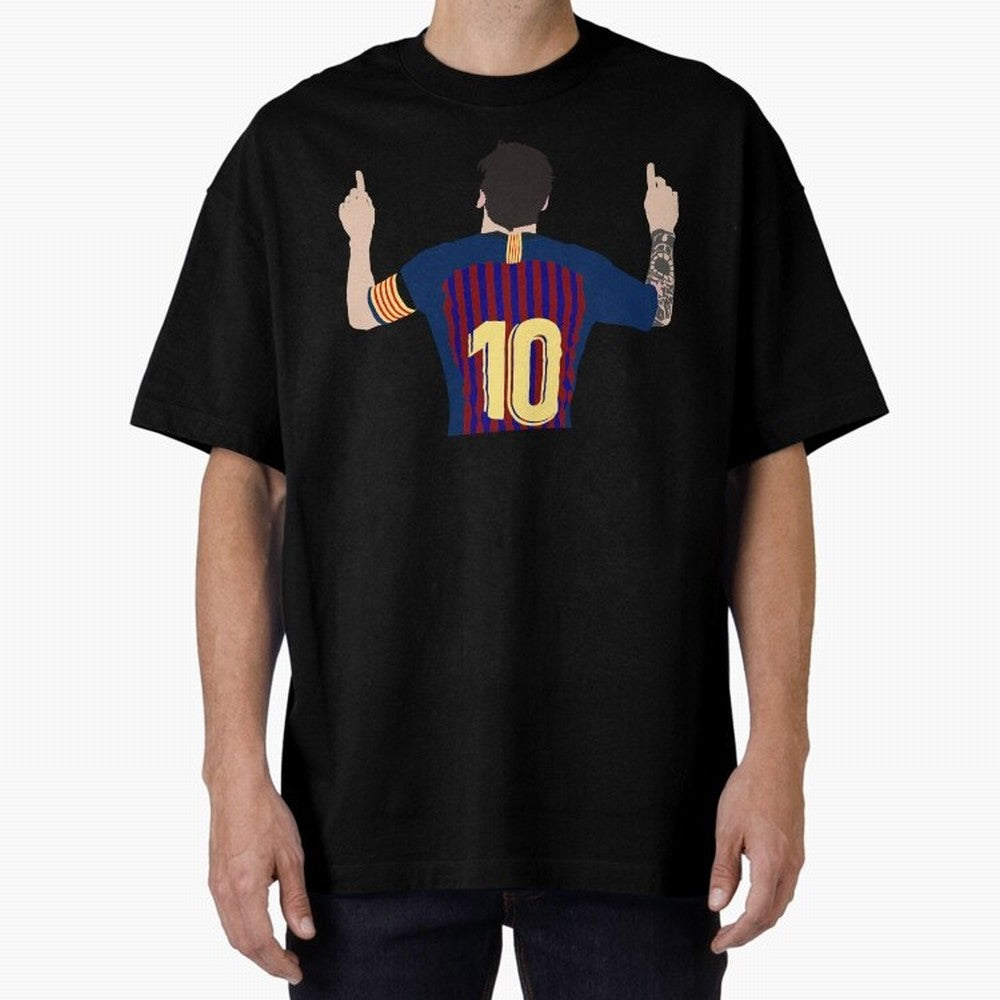 Lionel Messi Iconic Goal Celebration #o44 Oversized T-Shirt Follow the Road to the FIFA World Cup 2026 USA Canada Mexico Journey through Haaland and Mbappe Highlights, England and Germany Pride, Tournament Hype, Historic Matchups, Family Viewing