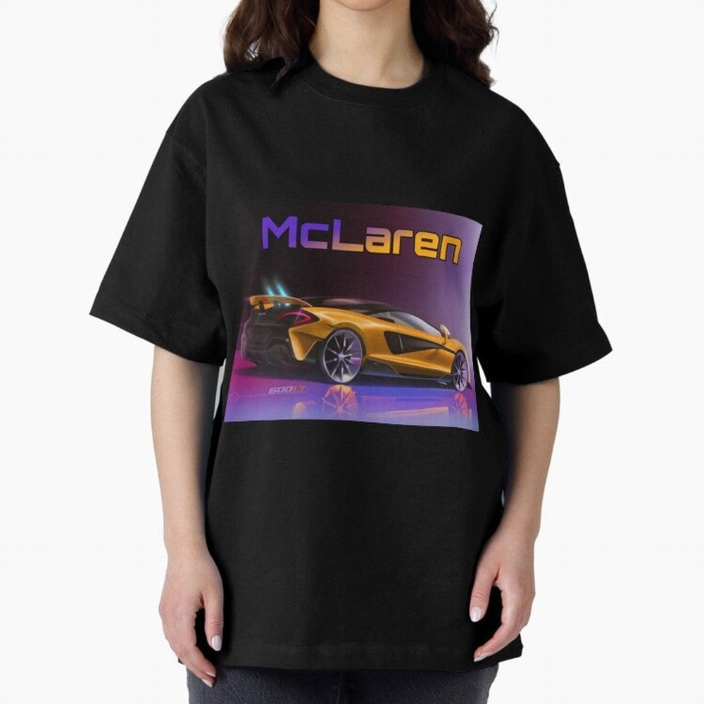 Mclaren in Gradient Metallic Color Oversized T-Shirt Show Support during FIFA World Cup 2026 USA Canada Mexico Spirit, Made for Brazil, Portugal and Argentina, CR7, Goal Celebration Energy, Supporter Heritage, Football Icons and Worldwide