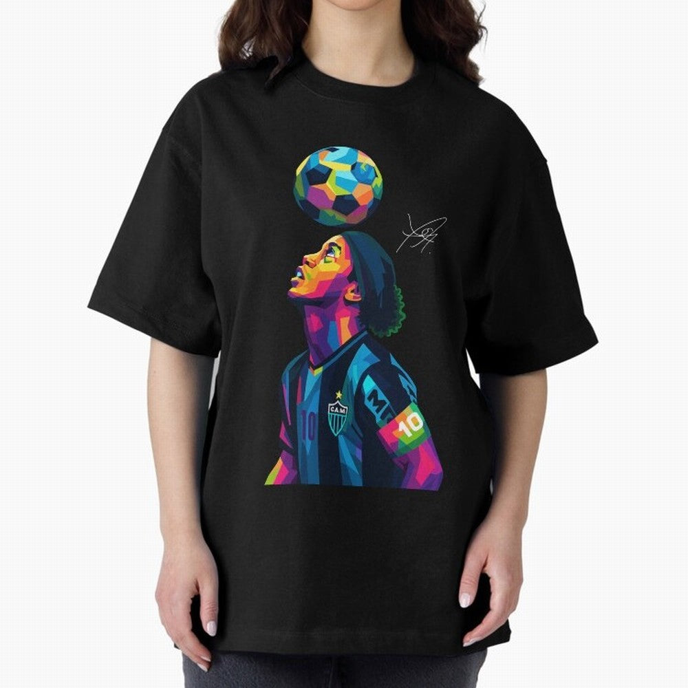 Ronaldinho Wpap Art Oversized T-Shirt Bring Retro Soccer Energy to FIFA World Cup 2026 Group Stage Filled with Cristiano Ronaldo, Haaland and CR7, England, France and Netherlands Energy, Football Festival Excitement, Trophy Ambitions, Country