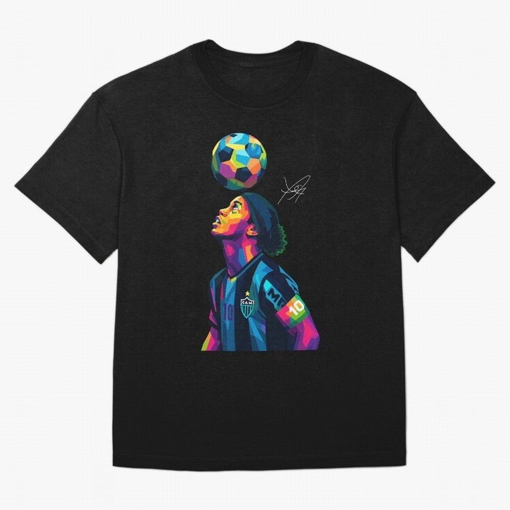 Ronaldinho Wpap Art Oversized T-Shirt Bring Retro Soccer Energy to FIFA World Cup 2026 Group Stage Filled with Cristiano Ronaldo, Haaland and CR7, England, France and Netherlands Energy, Football Festival Excitement, Trophy Ambitions, Country