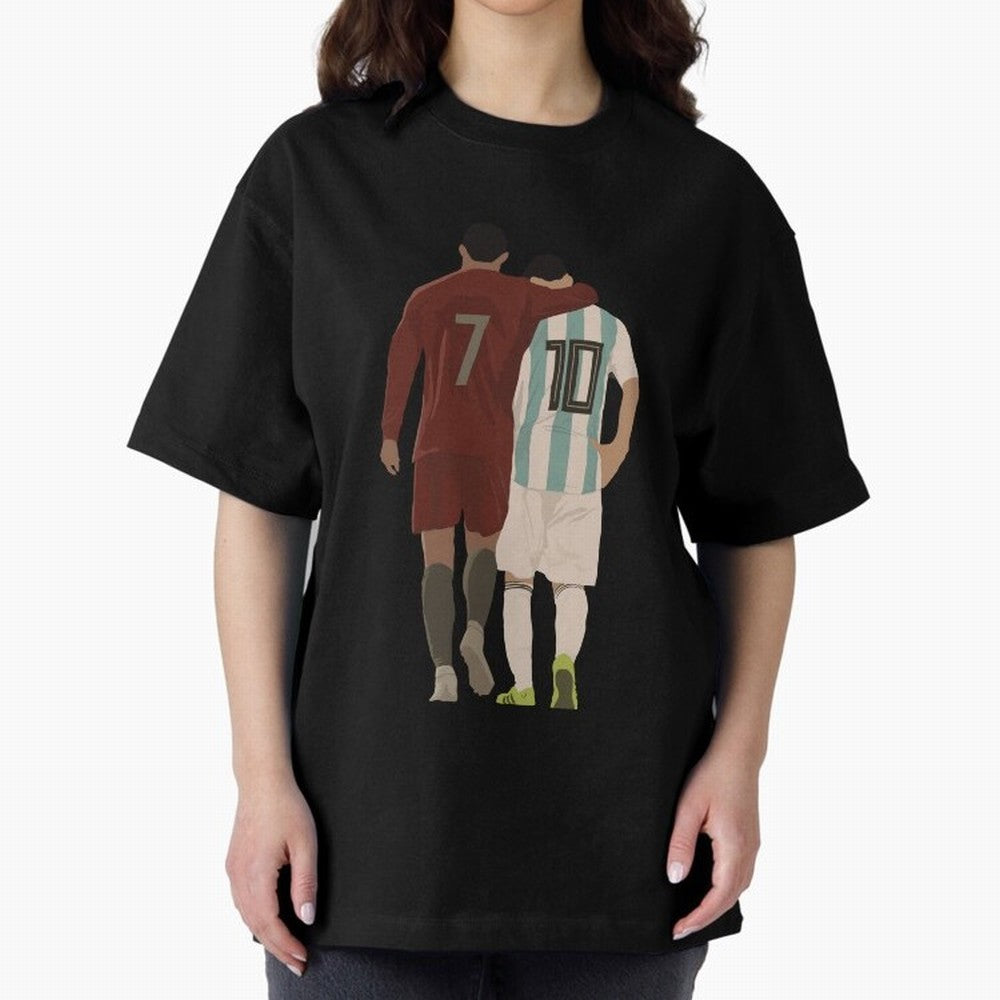 The Greatest Of All Time Oversized T-Shirt Fuel FIFA World Cup 2026 Group Stage for Fans of Cristiano Ronaldo and Brazil, Bringing Game Day Rituals, Football Legends, Country Pride and the Road to the Final; Ideal for Football Dads, Football Moms,
