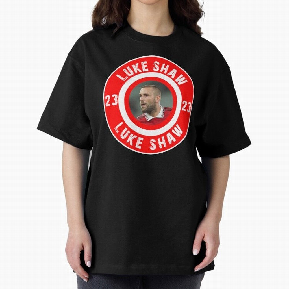 Luke Shaw Oversized T-Shirt Refresh Match Day Hype around FIFA World Cup 2026 USA Canada Mexico, CR7 and Messi, France and Portugal, Championship Spirit, Famous Goals, Roaring Crowds and International Football Unity; Ideal for Football Dads,