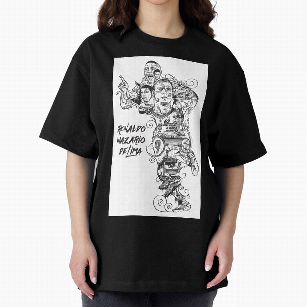 The R9 Era Oversized T-Shirt Relive the Noise and Pride of FIFA World Cup 2026 USA Canada Mexico Made for CR7, France Energy, Soccer Culture, Superstar Moments, National Team Dreams and Competitive Fire; Ideal for Passionate Fans Who Love Underdog