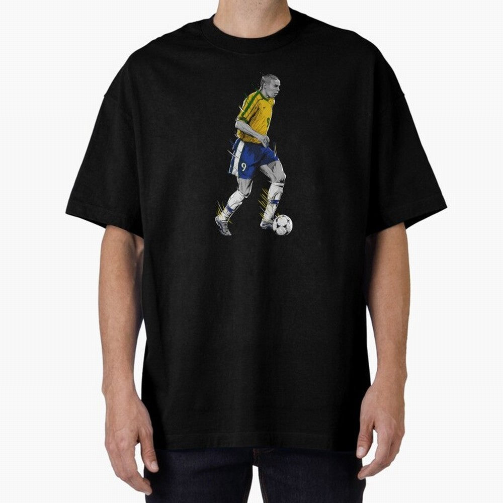 Ronaldo R9 Phenomenon Oversized T-Shirt Represent Match Day Hype around FIFA World Cup 2026 Group Stage, Mbappe, Brazil, Portugal and Argentina, Goal Celebration Energy, Supporter Heritage, Football Icons and Worldwide Tournament Joy; Great for