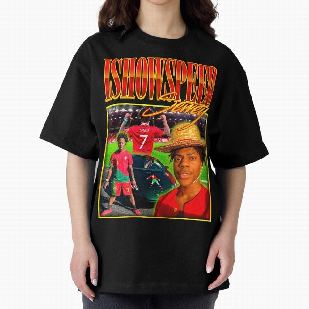 IShowSpeed Vintage Retro Y2K Design Oversized T-Shirt Elevate the FIFA World Cup 2026 USA Canada Mexico Journey through Messi Highlights, Argentina, France and Brazil Pride, Classic Soccer Heritage, Championship Pressure, Fan Loyalty and