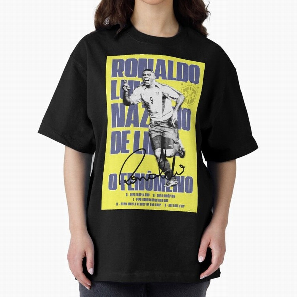 R9 Ronaldo Nazario Poster Oversized T-Shirt Turn Football Passion into FIFA World Cup 2026 USA Canada Mexico Connected to Mbappe and Neymar, England and Germany Energy, Stadium Memories, Football Loyalty, International Chants and Championship