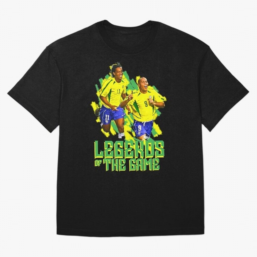 Ronaldinho and ronaldo brazil football print art Oversized T-Shirt Create FIFA World Cup 2026 Group Stage for Fans of Mbappe and Portugal, Spain and Germany, Bringing Retro Football Energy, Iconic Rivalries, Trophy Chase Drama and Stadium