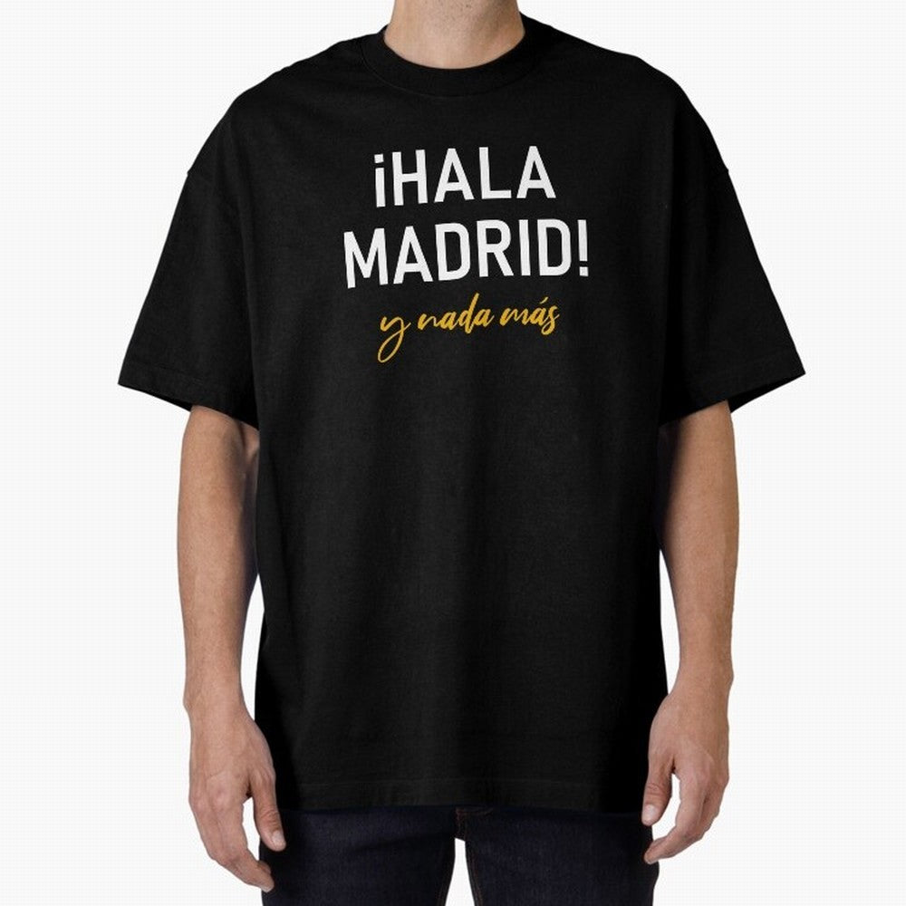Hala Madrid Oversized T-Shirt Relive FIFA World Cup 2026 USA Canada Mexico for Fans of Messi and France, Bringing Stadium Memories, Football Loyalty, International Chants and Championship Tradition; Great for Supporters Who Love Legendary Players,