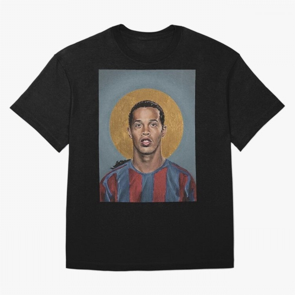 Art Ronaldinho Painting Oversized T-Shirt Celebrate the Next Chapter of the FIFA World Cup 2026 Group Stage Journey through Mbappe and Neymar Highlights, Spain and Netherlands Pride, Retro Football Energy, Iconic Rivalries, Trophy Chase Drama and