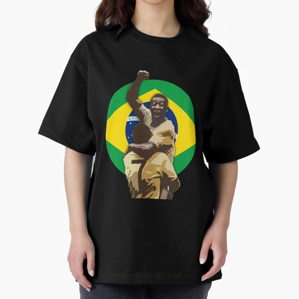 Pele Greates Footbal Player in History - Joga Bonito Oversized T-Shirt Elevate Match Day Hype around FIFA World Cup 2026 Group Stage, Haaland, Argentina and Brazil, Stadium Memories, Football Loyalty, International Chants and Championship