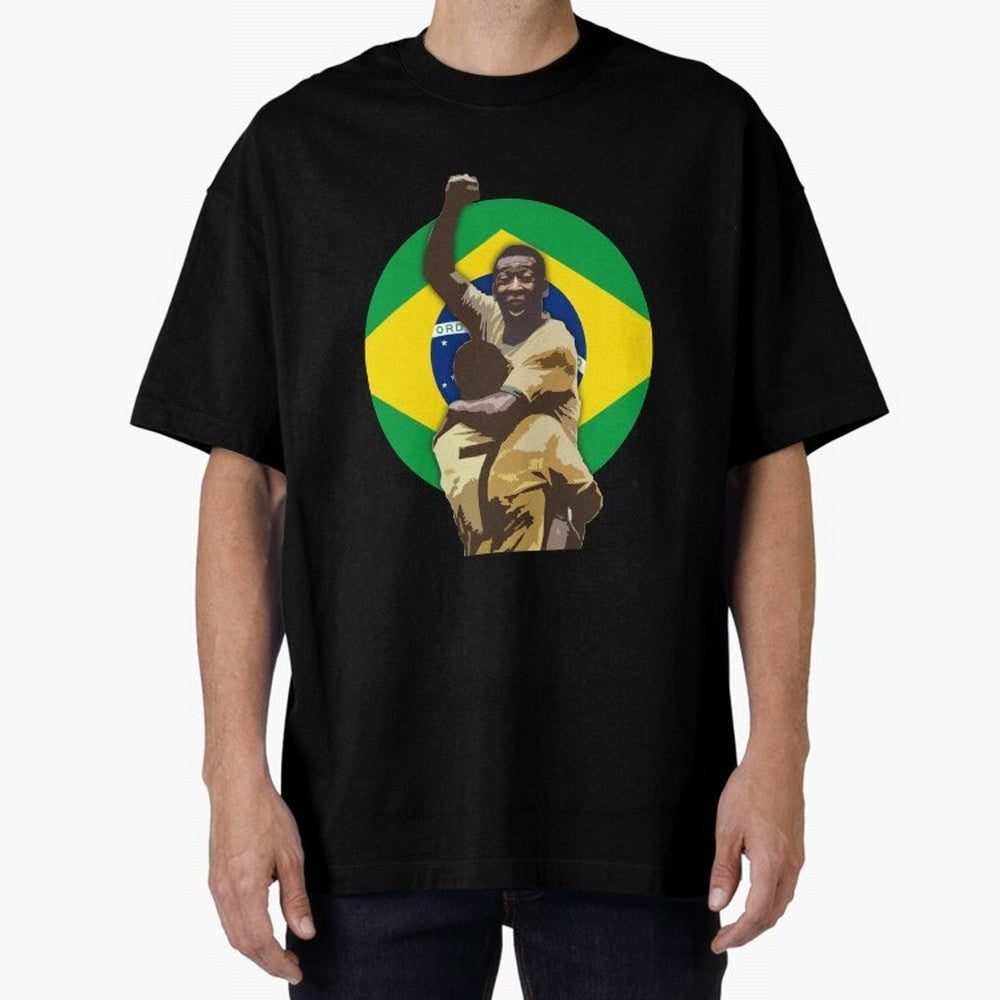 Pele Greates Footbal Player in History - Joga Bonito Oversized T-Shirt Elevate Match Day Hype around FIFA World Cup 2026 Group Stage, Haaland, Argentina and Brazil, Stadium Memories, Football Loyalty, International Chants and Championship