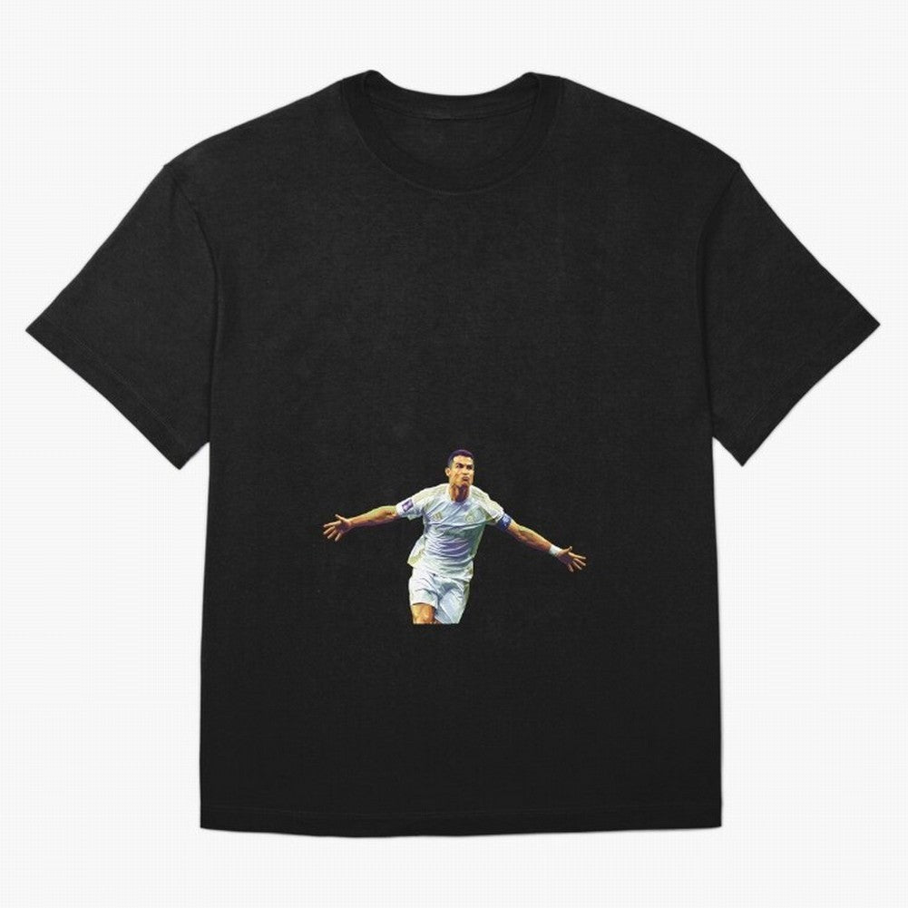 Ronaldo pop art Oversized T-Shirt Celebrate Supporters United by Global Football Passion for FIFA World Cup 2026, Inspired by Neymar, Haaland and Cristiano Ronaldo, England, France and Netherlands, Football Festival Excitement, Trophy Ambitions,