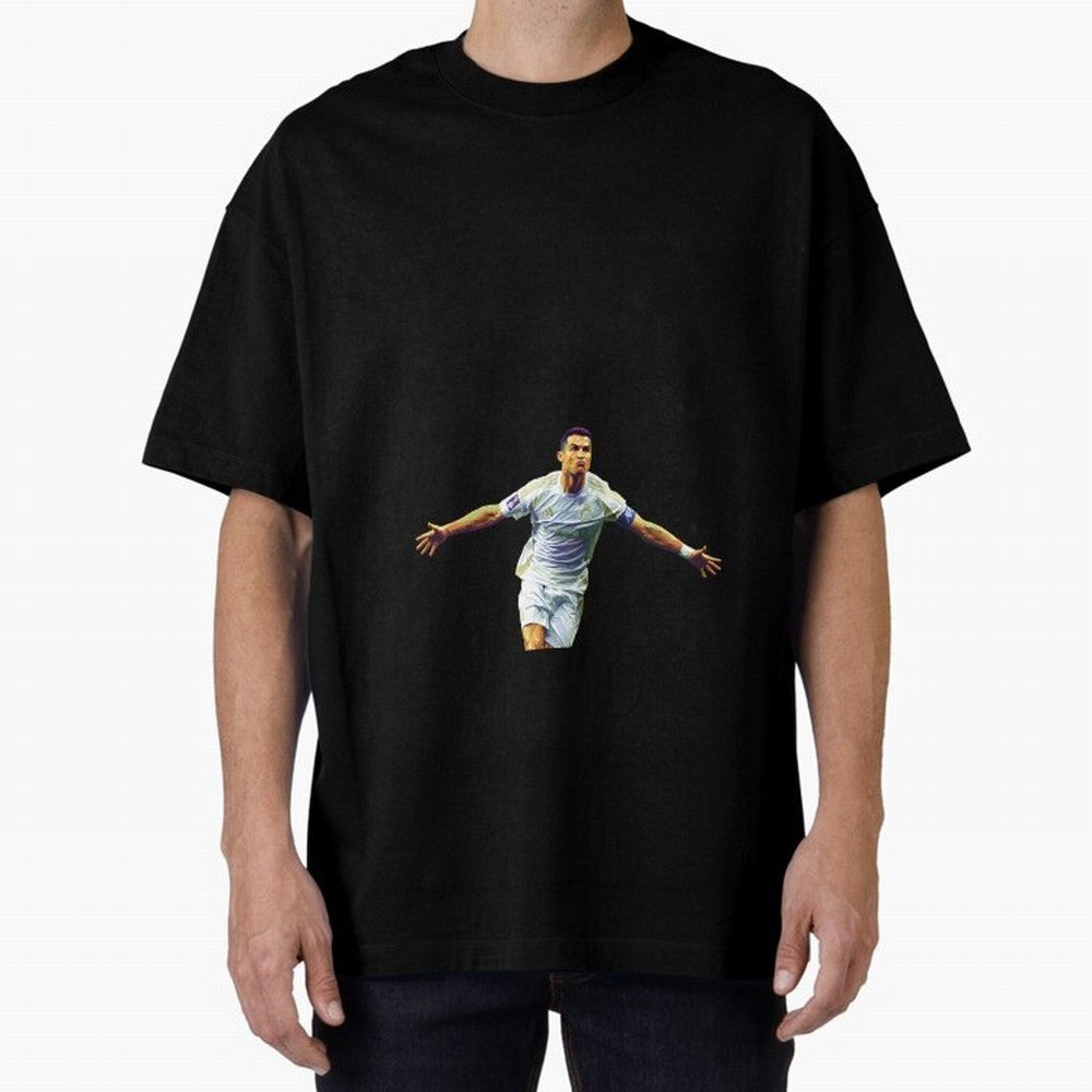 Ronaldo pop art Oversized T-Shirt Celebrate Supporters United by Global Football Passion for FIFA World Cup 2026, Inspired by Neymar, Haaland and Cristiano Ronaldo, England, France and Netherlands, Football Festival Excitement, Trophy Ambitions,