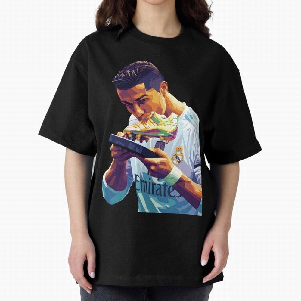 Ronaldo pop art Oversized T-Shirt Bring Retro Soccer Energy to FIFA World Cup 2026 USA Canada Mexico Spirit, Driven by Spain and Netherlands, Haaland, Champion Mindset, Group Stage Buzz, Knockout Tension and Passionate Fan Culture; Made for Die