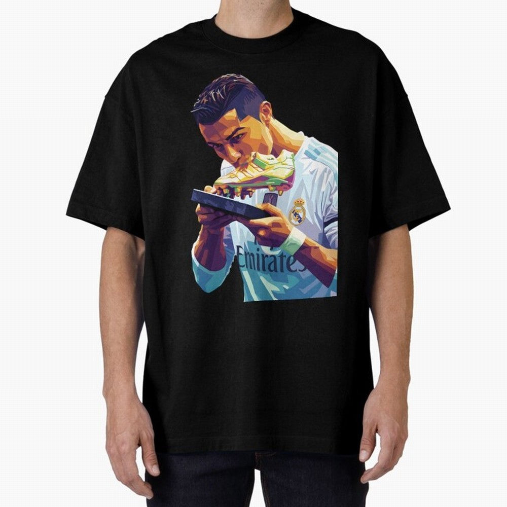 Ronaldo pop art Oversized T-Shirt Bring Retro Soccer Energy to FIFA World Cup 2026 USA Canada Mexico Spirit, Driven by Spain and Netherlands, Haaland, Champion Mindset, Group Stage Buzz, Knockout Tension and Passionate Fan Culture; Made for Die