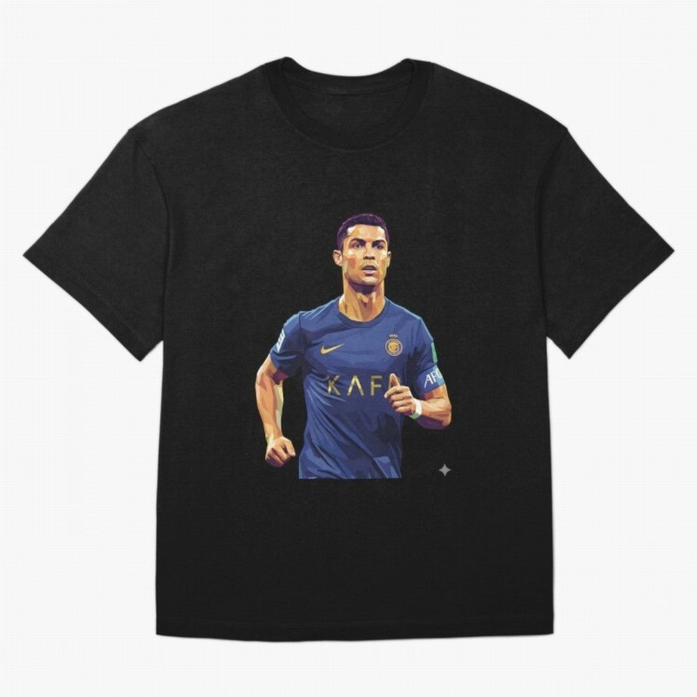 Ronaldo pop art Oversized T-Shirt Turn Football Passion into Global Football Passion for FIFA World Cup 2026, Featuring Messi, CR7 and Mbappe, Portugal, Worldwide Fan Energy, Dramatic Goals, Stadium Lights and Championship Celebrations; Ideal for