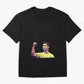 Ronaldo pop art Oversized T-Shirt Carry FIFA World Cup 2026 Connected to Mbappe and Neymar, Portugal, Spain and Germany Energy, Sports Nostalgia, International Competition, Famous Players and Unforgettable Victories; Perfect for People Who Love
