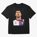 Ronaldo pop art Oversized T-Shirt Bring Trophy Dreams to FIFA World Cup 2026 Inspired by Cristiano Ronaldo, Haaland and CR7, Spain Energy, Worldwide Fan Energy, Dramatic Goals, Stadium Lights and Championship Celebrations; Made for Die Hard