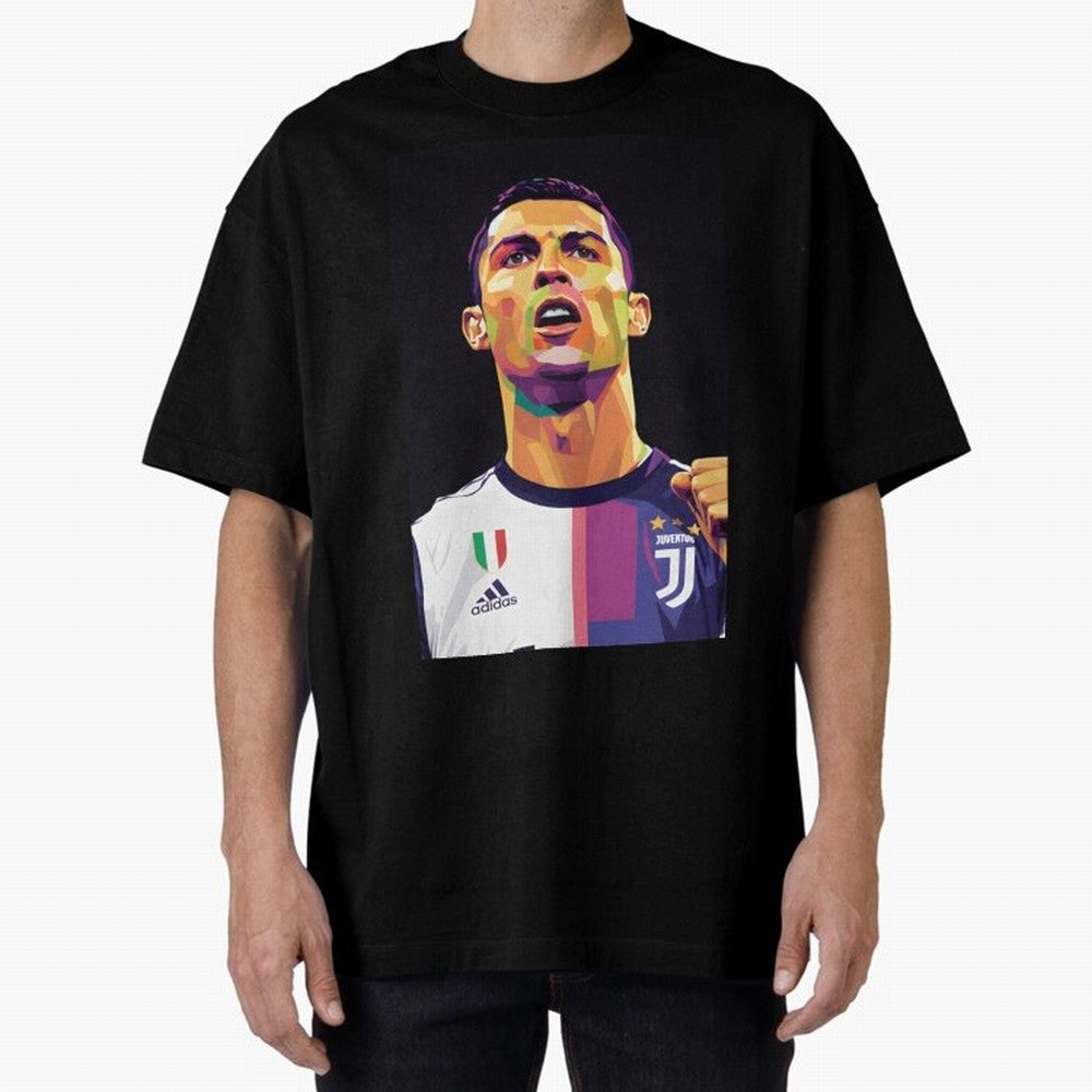 Ronaldo pop art Oversized T-Shirt Bring Trophy Dreams to FIFA World Cup 2026 Inspired by Cristiano Ronaldo, Haaland and CR7, Spain Energy, Worldwide Fan Energy, Dramatic Goals, Stadium Lights and Championship Celebrations; Made for Die Hard