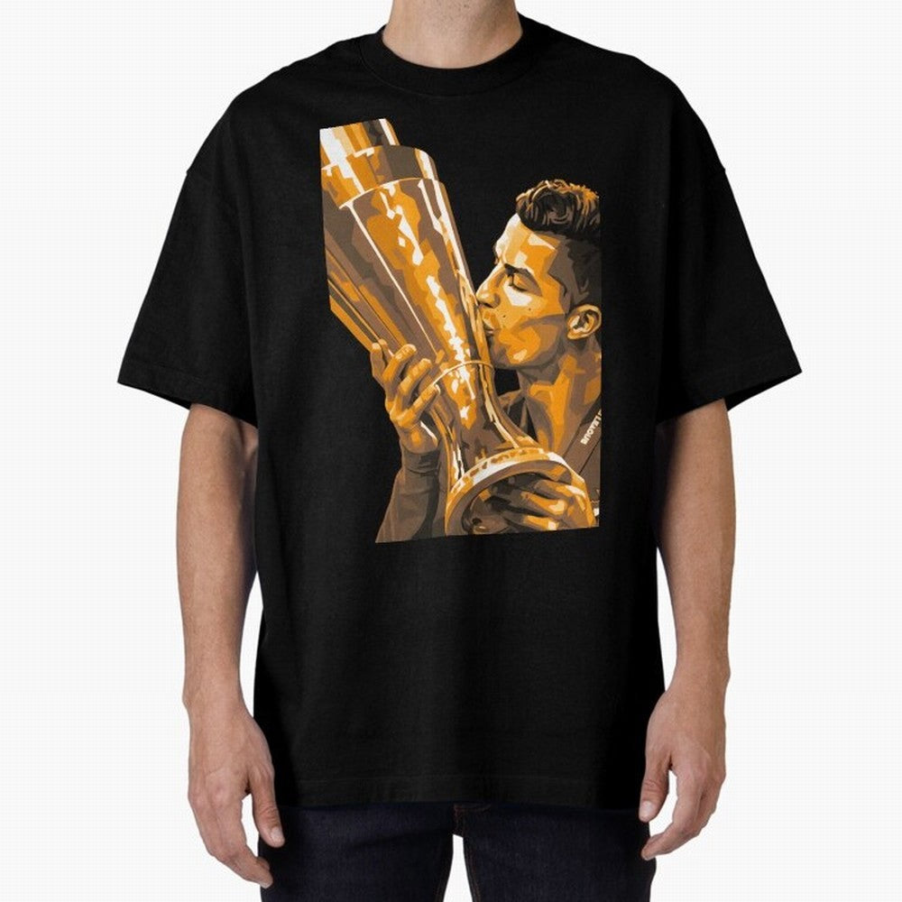 Ronaldo Oversized T-Shirt Bring Global Football Passion for FIFA World Cup 2026 Group Stage, Capturing Messi and Cristiano Ronaldo, Portugal, Spain and Germany, Supporter Pride, Iconic Celebrations, Legendary Names and Global Match Day Energy;