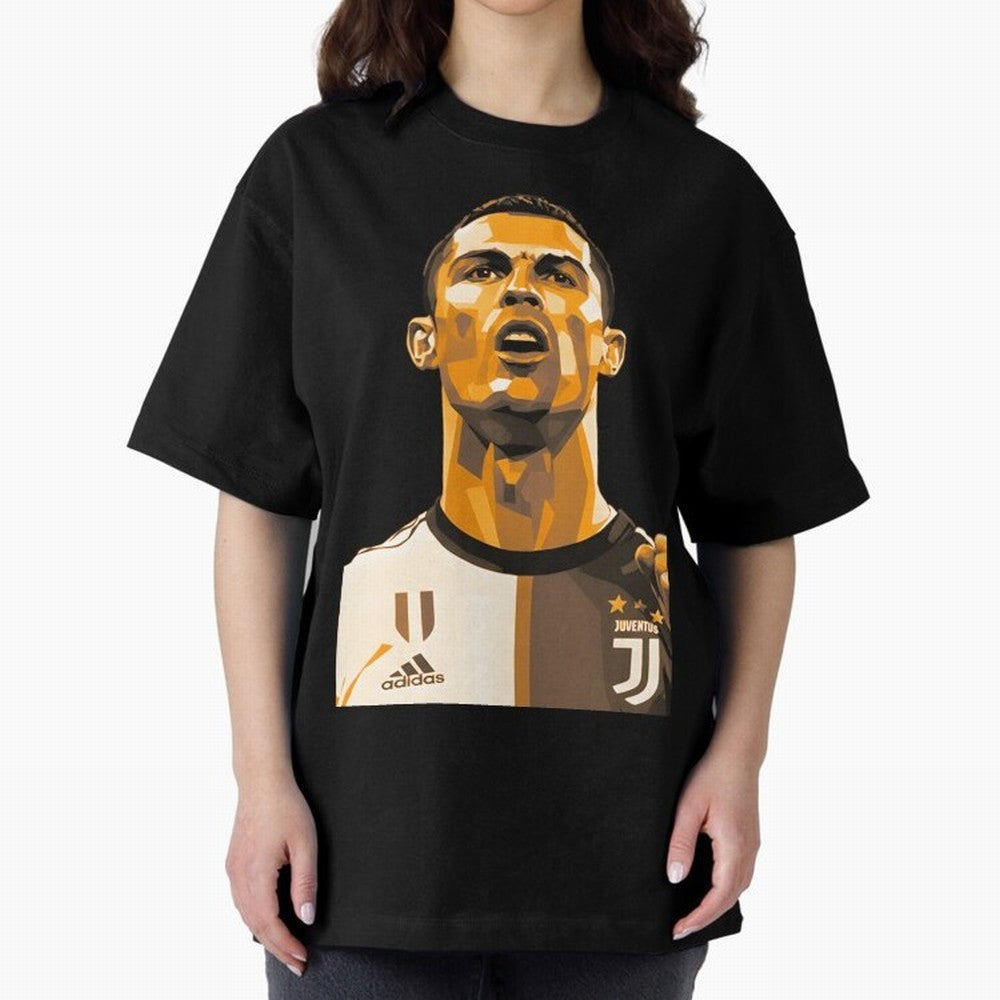 Ronaldo Oversized T-Shirt Show Your Love for FIFA World Cup 2026 Spirit, with Germany, Messi, CR7 and Mbappe, Match Day Excitement, Supporter Culture, Golden Goals and Global Football Passion; Ideal for Passionate Fans Who Love Underdog Stories,