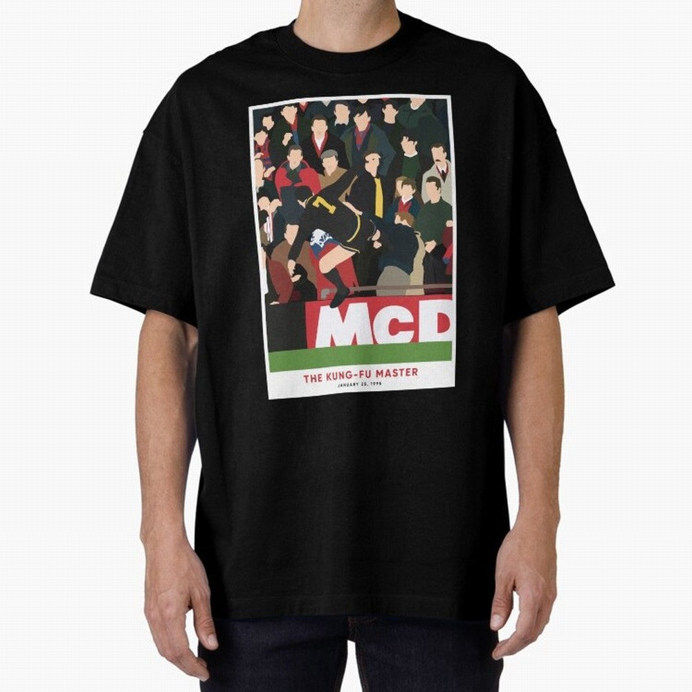 Eric Cantona The Kung-Fu Master Oversized T-Shirt Share the Excitement of FIFA World Cup 2026 Group Stage for Fans of Haaland and England, Bringing Championship Spirit, Famous Goals, Roaring Crowds and International Football Unity; Ideal for