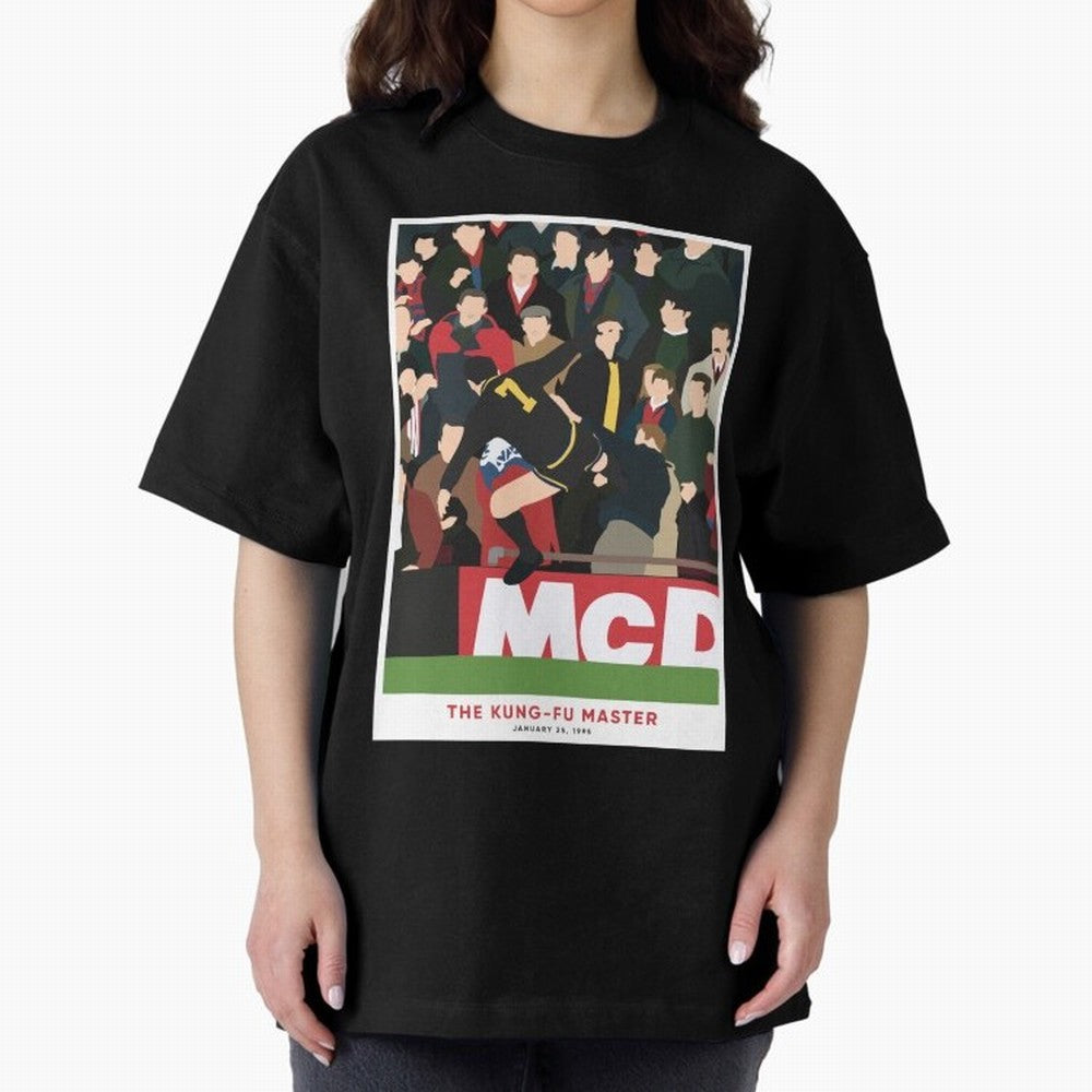 Eric Cantona The Kung-Fu Master Oversized T-Shirt Share the Excitement of FIFA World Cup 2026 Group Stage for Fans of Haaland and England, Bringing Championship Spirit, Famous Goals, Roaring Crowds and International Football Unity; Ideal for
