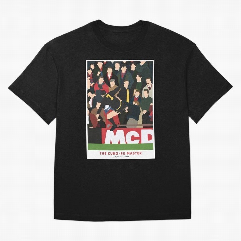 Eric Cantona The Kung-Fu Master Oversized T-Shirt Share the Excitement of FIFA World Cup 2026 Group Stage for Fans of Haaland and England, Bringing Championship Spirit, Famous Goals, Roaring Crowds and International Football Unity; Ideal for