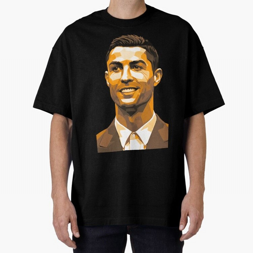 Ronaldo Oversized T-Shirt Cheer for Global Football Passion for FIFA World Cup 2026 USA Canada Mexico, Driven by Cristiano Ronaldo, Spain, Retro Football Energy, Iconic Rivalries, Trophy Chase Drama and Stadium Atmosphere; Created for Match Day