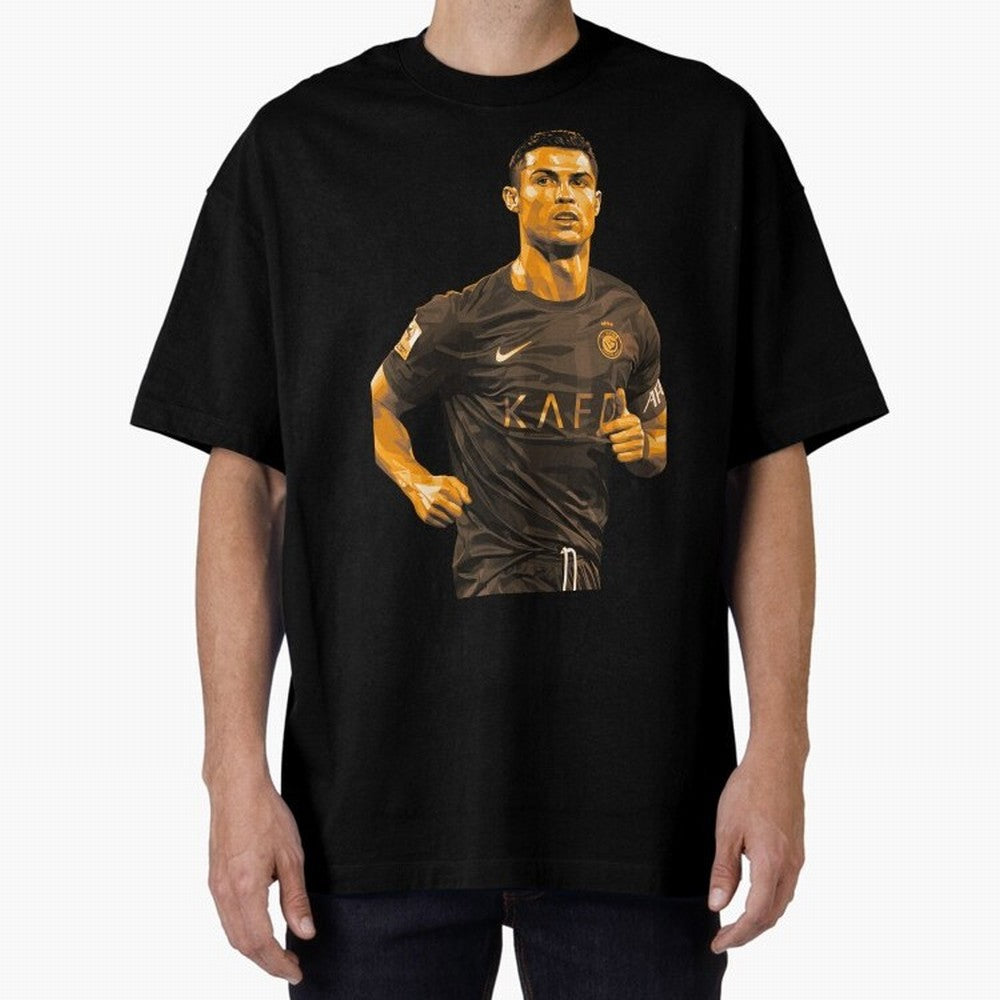 Ronaldo Oversized T-Shirt Stand with Global Football Passion for FIFA World Cup 2026, Capturing Cristiano Ronaldo, Portugal, Spain and Germany, Fan Favorite Moments, National Team Passion, Big Match Drama and Soccer History; Built for Supporters