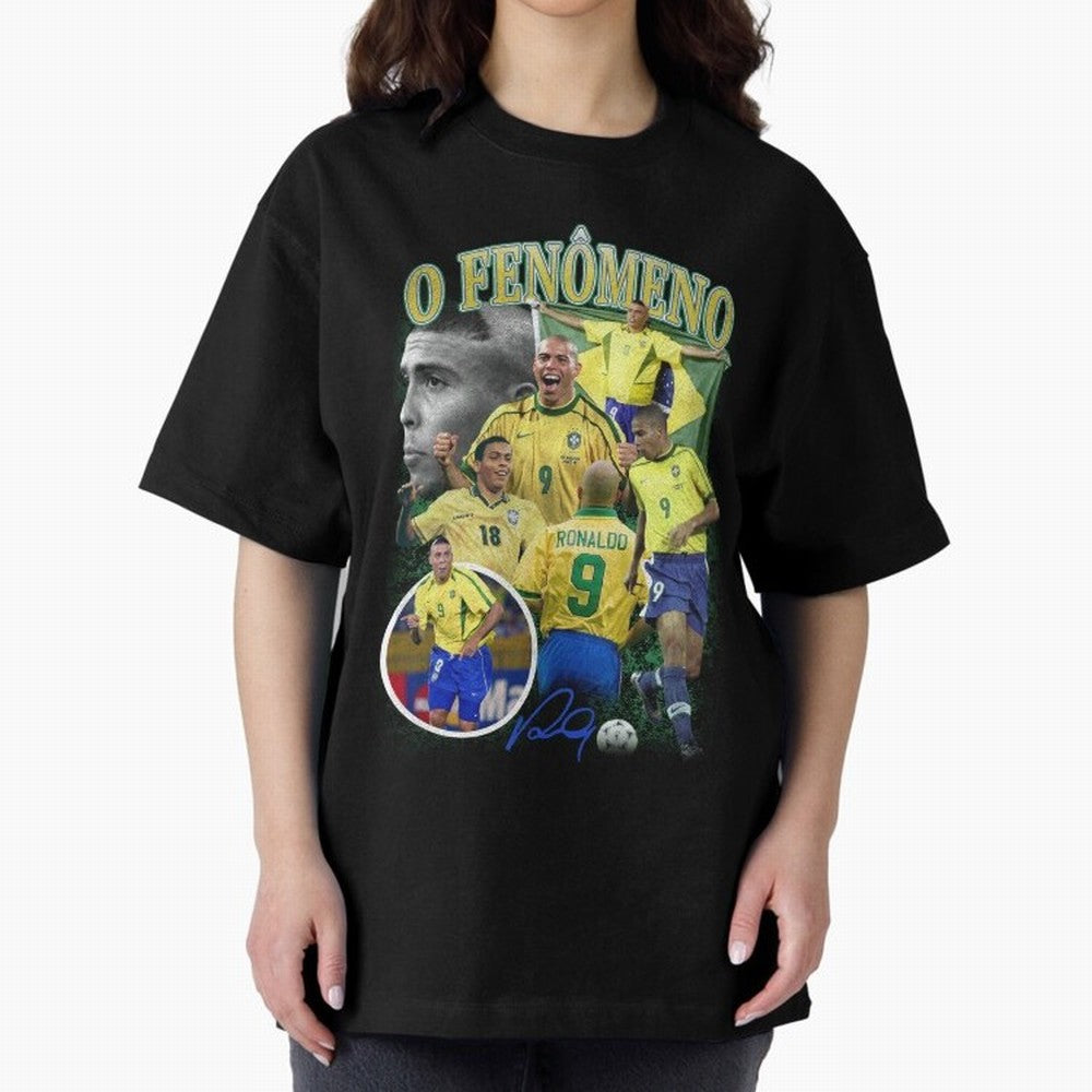 O Fenomeno Ronaldo Oversized T-Shirt Carry FIFA World Cup 2026 USA Canada Mexico Made for Messi, Neymar and Mbappe, Argentina Energy, Football History, Final Match Energy, Crowd Noise and Once in a Lifetime Moments; Perfect for Supporters Who Want