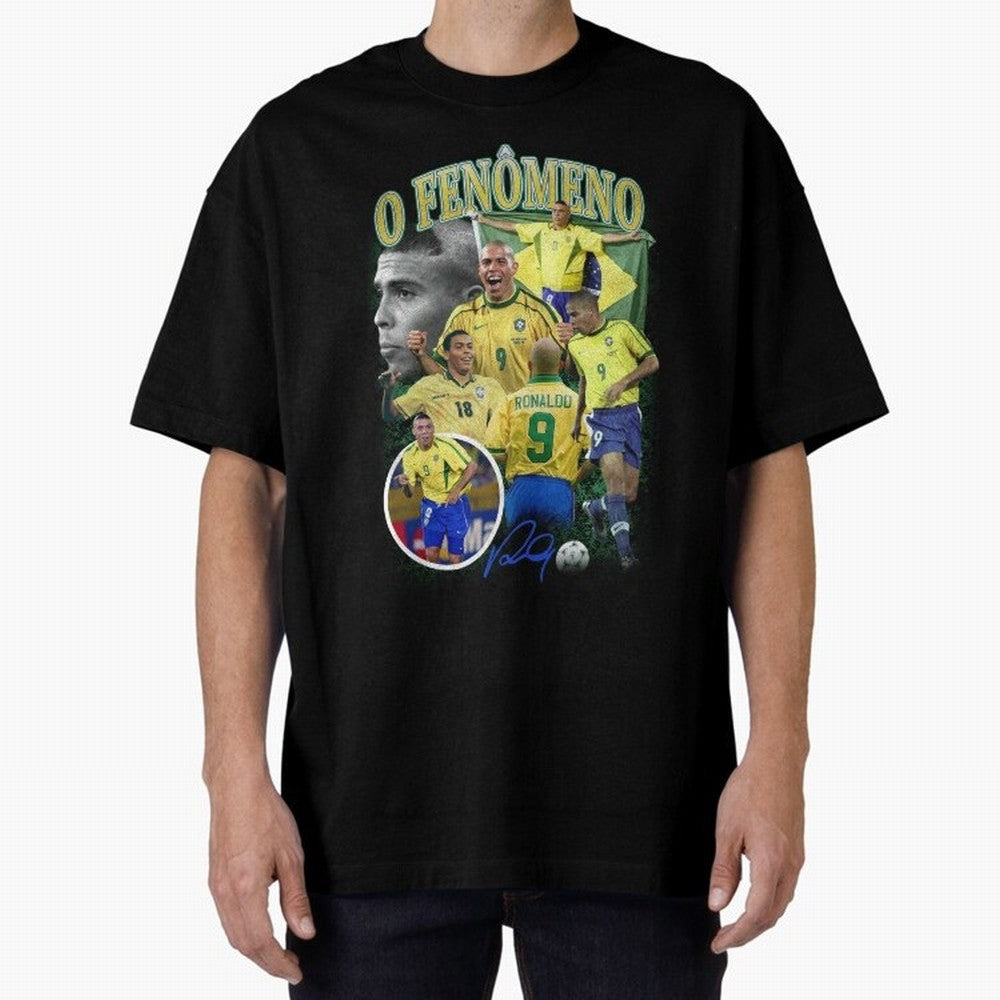 O Fenomeno Ronaldo Oversized T-Shirt Carry FIFA World Cup 2026 USA Canada Mexico Made for Messi, Neymar and Mbappe, Argentina Energy, Football History, Final Match Energy, Crowd Noise and Once in a Lifetime Moments; Perfect for Supporters Who Want