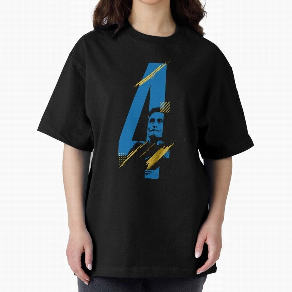Javier Zanetti - El Tractor Oversized T-Shirt Show Championship Spirit for Match Day Hype around FIFA World Cup 2026 USA Canada Mexico, Mbappe and Neymar, England and Germany, Match Day Excitement, Supporter Culture, Golden Goals and Global