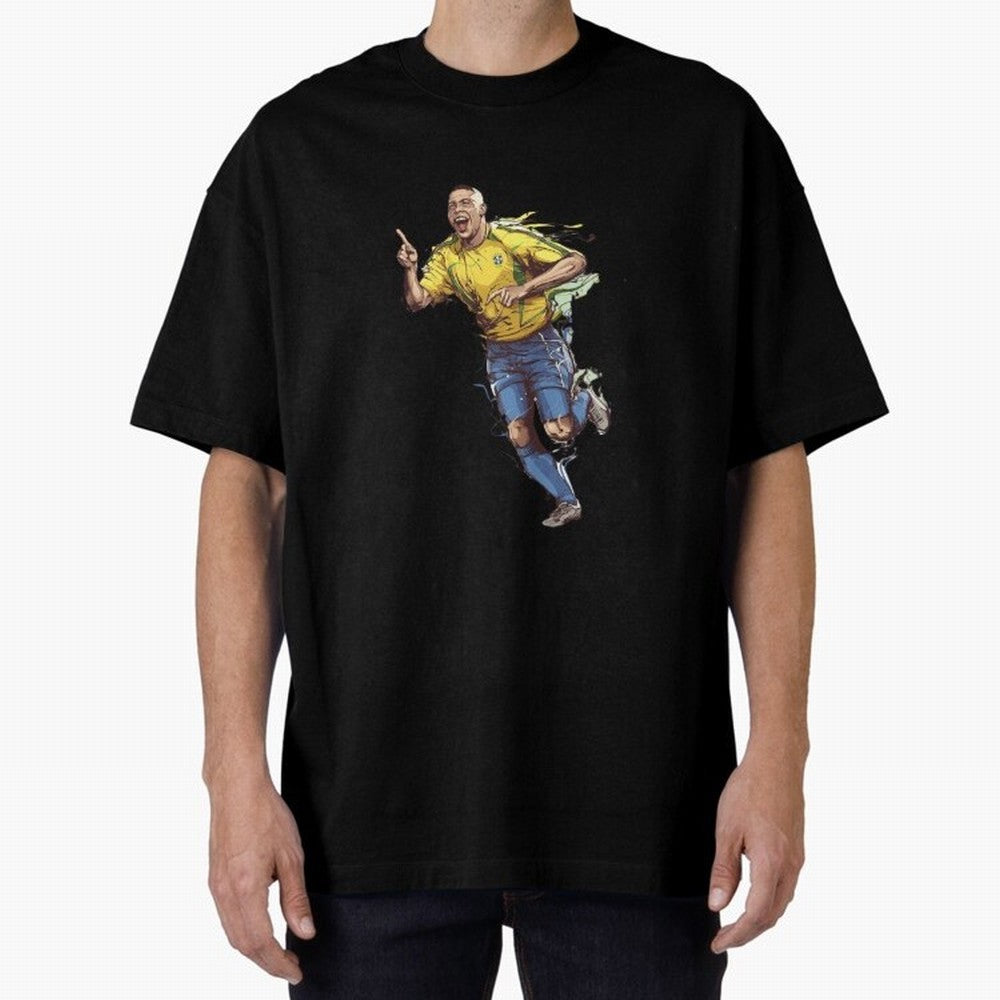 Brazilian Football Player from Milano Oversized T-Shirt Enjoy the Biggest Football Party of Global Football Passion for FIFA World Cup 2026 USA Canada Mexico, Inspired by Haaland, Argentina, Worldwide Fan Energy, Dramatic Goals, Stadium Lights and