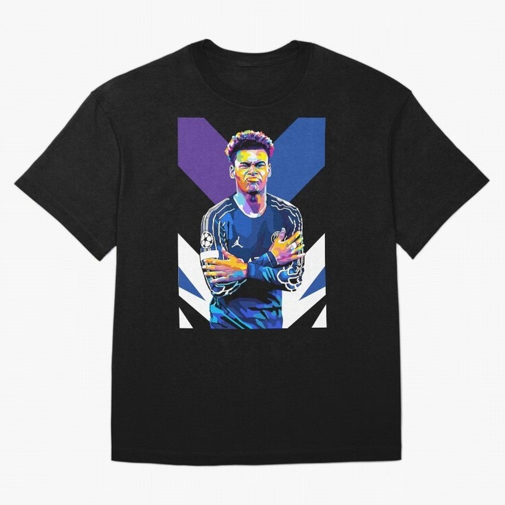 Desire Doue in WPAP Style Oversized T-Shirt Elevate Match Day Hype around FIFA World Cup 2026, Cristiano Ronaldo, Argentina and Brazil, Stadium Memories, Football Loyalty, International Chants and Championship Tradition; Created for Match Day