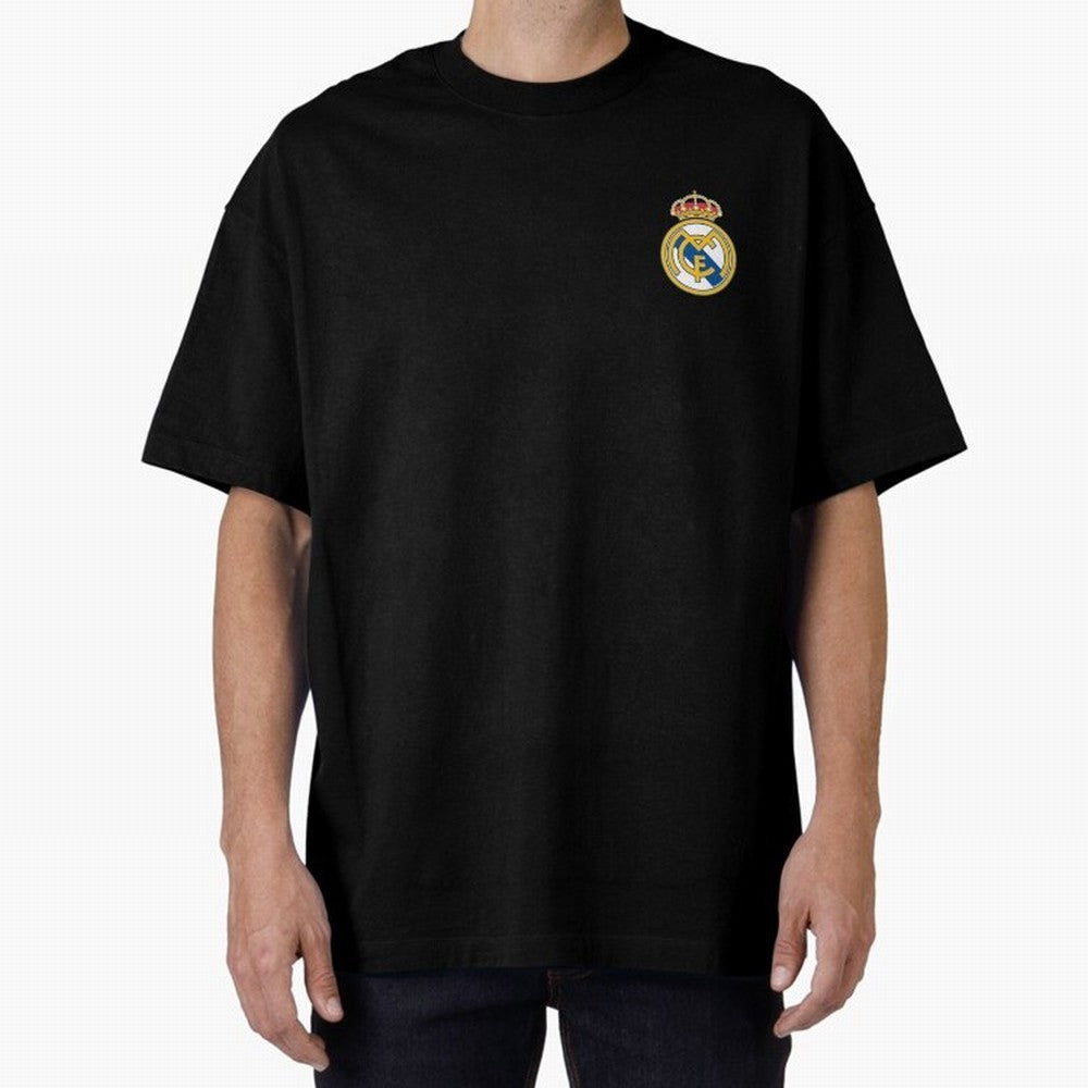 Madrid Football Logo Oversized T-Shirt Bring Bold Fan Energy to FIFA World Cup 2026 USA Canada Mexico for Fans of CR7 and Netherlands, Bringing Supporter Pride, Iconic Celebrations, Legendary Names and Global Match Day Energy; Ideal for Passionate