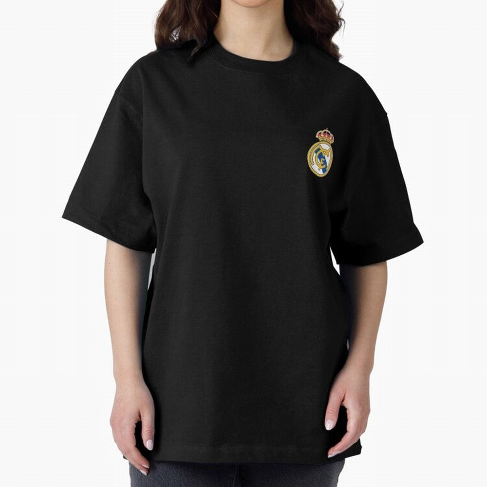 Madrid Football Logo Oversized T-Shirt Bring Bold Fan Energy to FIFA World Cup 2026 USA Canada Mexico for Fans of CR7 and Netherlands, Bringing Supporter Pride, Iconic Celebrations, Legendary Names and Global Match Day Energy; Ideal for Passionate