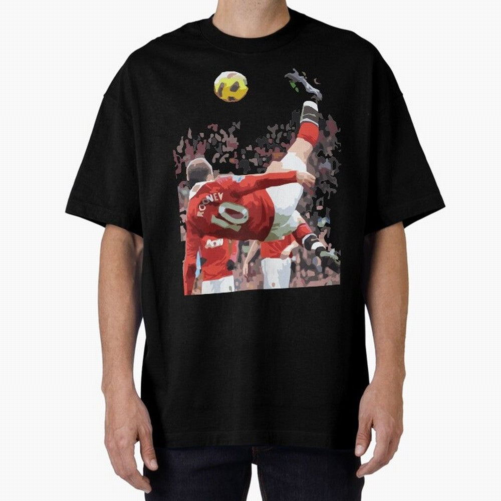WAYNE ROONEY Oversized T-Shirt Feel the Roar of FIFA World Cup 2026 with Messi, Neymar and Mbappe, Argentina, France and Brazil Energy, Championship Spirit, Famous Goals, Roaring Crowds and International Football Unity; Great for Watch Parties,