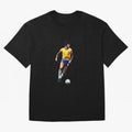 Legends of The Beautiful Game Cartoon Collection Legends Socrates Cartoon Artwork9 Oversized T-Shirt Represent the Passion of Global Football Passion for FIFA World Cup 2026 USA Canada Mexico, Inspired by Messi, Neymar and Mbappe, England and