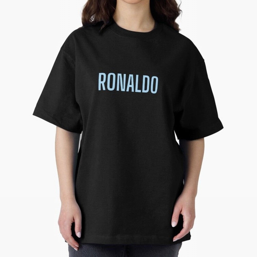 Ronaldo Oversized T-Shirt Celebrate the Road through FIFA World Cup 2026 Filled with Messi, France and Portugal Energy, Football Festival Excitement, Trophy Ambitions, Country Rivalries and Star Player Buzz; Ideal for Football Dads, Football Moms,