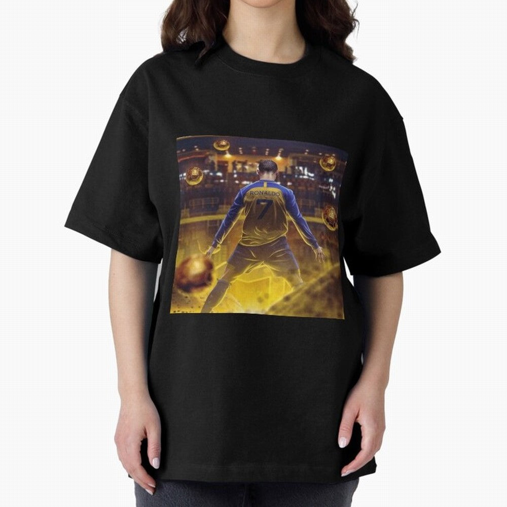 Ronaldo al nassr Oversized T-Shirt Celebrate Fan Favorites in FIFA World Cup 2026 Group Stage Spirit, Featuring Germany, Messi and Cristiano Ronaldo, Football History, Final Match Energy, Crowd Noise and Once in a Lifetime Moments; Perfect for